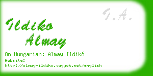 ildiko almay business card