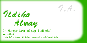 ildiko almay business card